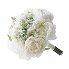 Wedding Bridal Bouquet White Peony Bridesmaid Ornament Romantic Toss Bouquet For