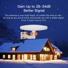 150 Miles 360   Omni-directional Amplified Tv Antenna Digital Hdtv Leadzm New
