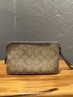 Coach Double Corner Zip Wristlet Baby Blue Interior Wallet 