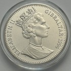 1994 Gibraltar Eagle Descending To Moon 1 Crown Coin Cuni Brilliant Uncirculated