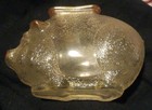 Anchor Hocking Glass Piggy Bank Amber Vintage Retro