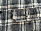 Size M 38-40 Faded Glory Shirt Flannel Gray Plaid Long Sleeve