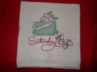 New Set Of 7 Vint Style Hand Embroidered  antiques  Flour Sack Dish Towels