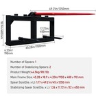 49  Hay Bale Spear Skid Steer Loader Quick Tach Attachment Moving Hay Bale