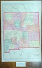 Vintage 1903 New Mexico Territory Map 14 x22    Old Antique Original Roswell Nm