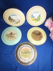 Vintage Lot Of 5 Metal Chimney Flue Covers Mixed Scenes 8 Plus Inches Euc