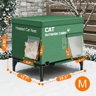 Naizea Heated Cat House For Outside In Winter  Outdoor Cat House Waterproof Xl