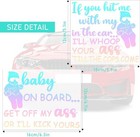 Baby On Board Car Decal And Sign - 2 Piece Removable Safety Sticker For Window O