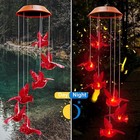 Solar Wind Chimes Cardinal Bird solar Cardinal Red Bird Wind Chime Light  Wit   