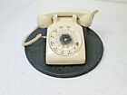 Vintage Telephone Itt Rotary Dial No Cracks White Desk 1987
