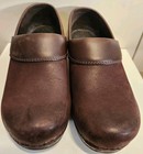 Dansko  pro  Antique Burgundy Oiled Leather Closed-back Clogs Sz 7 37 Ret  160