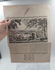 Rolls-royce 1926 Ad From Harper s Bazaar  Magazine 1 Page Torn Out Black   White