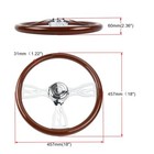 18  3 Spoke Chrome Wood Steering Wheel For Volvo freightliner kenworth peterbilt