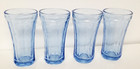 Vintage Indiana Glass Blue Recollection Tumblers Glass Set Of 4 Water Glasses