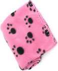 Pet Dog Cat Puppy Kitten Soft Blanket Doggy Warm Bed Mat Paw Print Cushion  pink