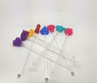 Vintage Drink Stirrers Acrylic Cocktail Swizzle Stir Sticks Lot Of 8 Party Luau