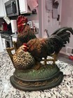 This Is A Cast Iron Rooster And Hen Door Stop Typically Used For Farmhouse-style