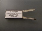 L  Weger Polishing Advertising Money Clip   Personal Care Knife Barlow B60