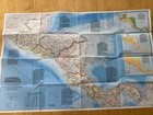 Vintage 1986 National Geographic Central America Map Past And Present Folded