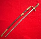 Rare Antique French Napoleonic 18 Century Lion Head Officer s Sword W  Scabbard
