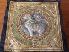 Vintage Burmese Kalaga Folk Art Tapestry Hand Embroidery Jeweled 13   x13 25   