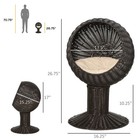 27  Rattan Wicker Elevated Cat House Kitty Scratch House Pet Bed W  Cushion