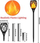 99 Led Solar Torch Lights 43   With Dancing Flickering Flame Waterproof  4 Pack
