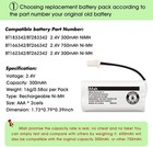 2 Pk 2 4v 300mah Ni Mh Replacement Cordless Phone Battery For Vtech Att Models