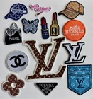 Iron-on Embroidered Patches Crown Money Bag Flower Cherry Hat Bag Emoji Jacket