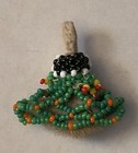 Vintage Native American  indian Hand Beaded Seed Bead 2  Pendant