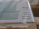 Zip Top Silicone Food Storage Jars Containers Clear Set Teal Reusable Platinum