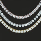 2-6 5mm 16-24  Vvs1 D Moissanite Tennis Chain Necklace 925 Silver Passes Tester