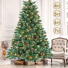 Snow Tips Artificial Christmas Tree 4 5 6 7ft Tree With Led Lights   Pine Cones