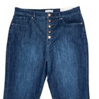 Loft Kick Crop High Rise Bootcut Jeans 12 Button Front Business Casual Denim New