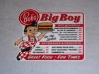 Vintage Bob s Big Boy     fast Food Restaurant 12  Metal Hamburger Menu Price Sign