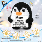 Handmade Crochet Penguin Gift For Mom Funny I Flippin Love You Plush Mini Cute
