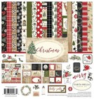 Carta Bella Paper Company Christmas Collection Kit Paper  Red green black tan 