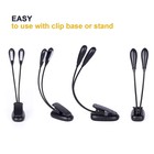 Rechargeable Music Stand Light  Clip On Reading Light  8 Led Book Lamp  3-level