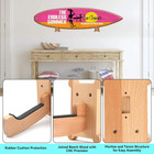 Surfboard Wall Mount Rack Beech Wood Surf Board Wall Hangers With M6 Expansion