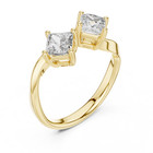 14k White Gold Princess Cut Toi Et Moi Ring   Two-stone Lab Grown Diamond