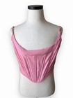 Versace X Dua Lipa Pink Wool Allover Logo Corset Size 48 14