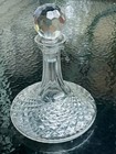 Vintage Waterford Crystal Lismore Ships Decanter With Faceted Stopper 10    Mint