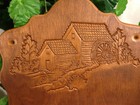 Beautiful Vintage Thimble Holder Wall Display Rack Wood Holds 35 Thimbles 16 5 