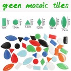 Green Mosaic Tiles For Crafts  Rectangular Mosaic Tiles Colorful Stained Mosaic