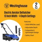 13 In  12 Amp Corded Electric Dethatcher And Aerator With 8 Gal  Collection Bag