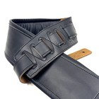 Walker And Williams B4b-ch-bb Padded Char Black 4  Wide Premium Guitar Strap