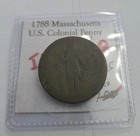 Ytg141 1788 Massachusetts Colonial Cent Km  20 Collectors Interested Free Sh