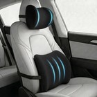 Ergonomic Memory Foam Car Neck   Lumbar Support Pillow Set - Adjustable Travel P