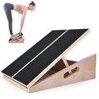 Slant Board For Calf Stretching  Portable Wooden Calf Stretcher - Adjustable 