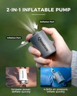 Qunature Air Mattress Inflator 2-in-1 Inflatable Deflatable Pump With 5 Nozzles